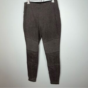 Lysse New York Moto-Style Pinterest Leggings Heather Warm Gray/Brown - Size M